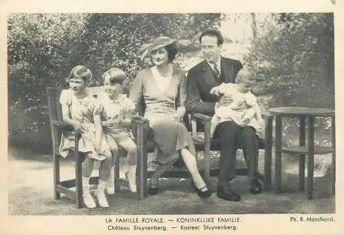Postcard Belgian Royal Family at Stuyvenberg Castle R. Marchand photo