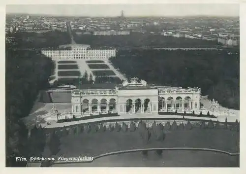 Postcard Austria Wien Schonbrunn aerial view