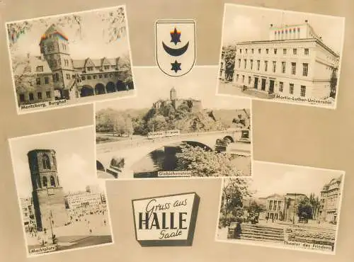 Post card Germany Gruss aus Halle an der Saale