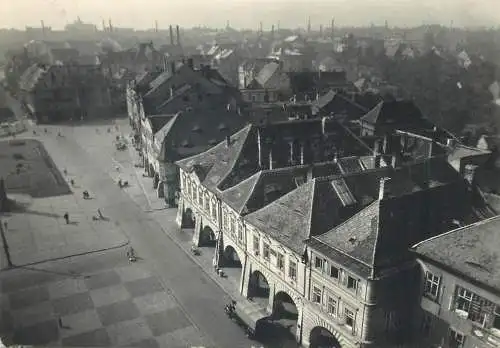 Postcard Czech Republic Zatec cityscape panorama