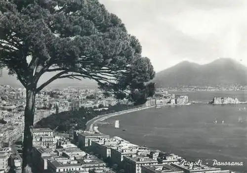 Post card Italy Napoli panoramic view