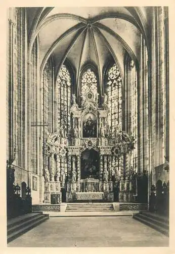 Postcard Germany Dom zu Erfurt Hohes Chor