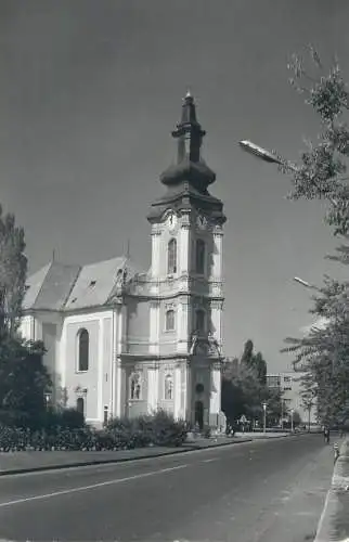 Postcard Hungary Jaszbereny Roman Catholic Church