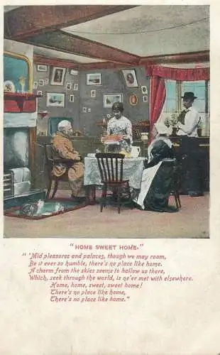 Postcard greetings card home sweet home