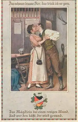 Postcard Couples Germany kiss romance