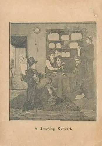 Postcard painting a smoking concert