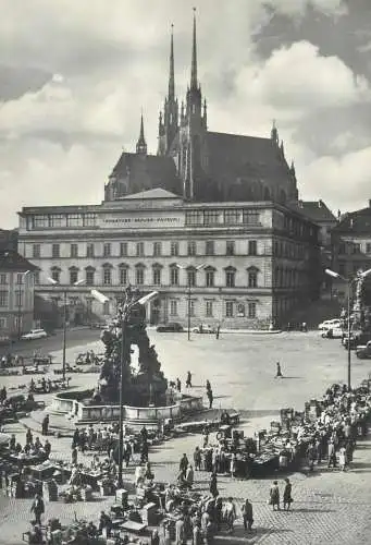Postcard Zelny Square Brno Czech Republic