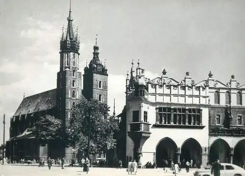 Post card Poland Krakow St Mary's Church