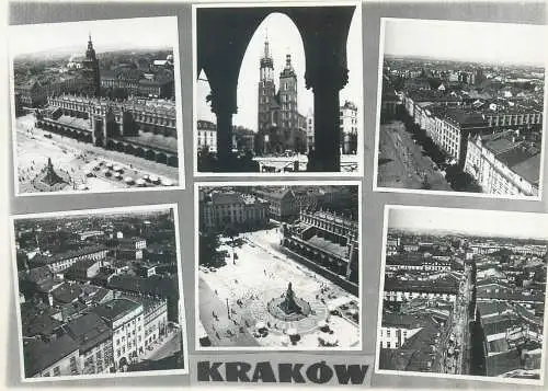 Post card Poland Krakow multi view