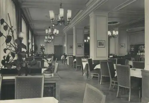 Post card Germany Berlin Karl-Marx-Allee "Budapest" restaurant interior view