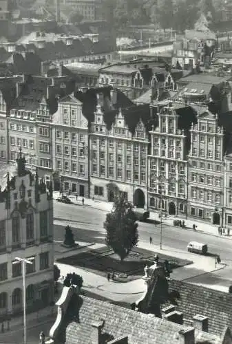 Post card Poland Wroclaw Market Square south side view