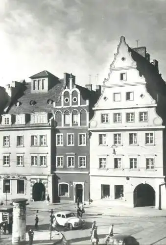 Post card Poland Wroclaw Baroque tenement houses at Solny Square