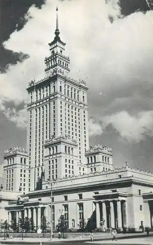 Post card Poland Warsaw Culture Palace