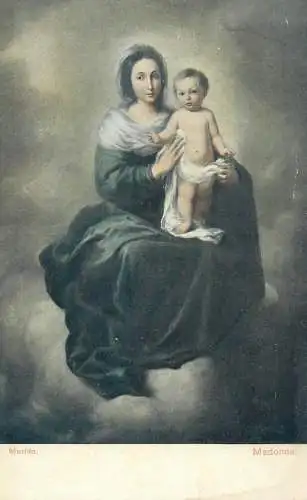 Fine Arts Post card Madonna Murillo painting