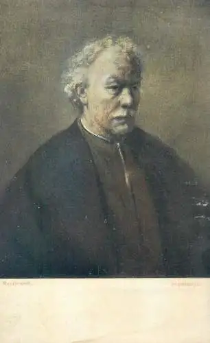 Fine Arts Postcard Portrait of an old man - Rembrandt painting
