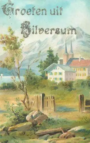 Post card picturesque landscape painting
