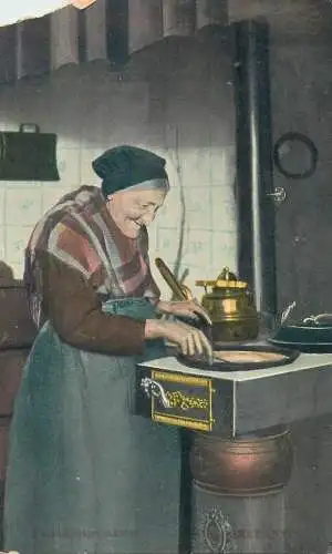 Dutch Postcard Ethnic types and scenes women in North Brabant Netherlands typical folk costume