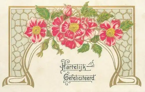 Flora Postcard floral motif Heartfelt greetings