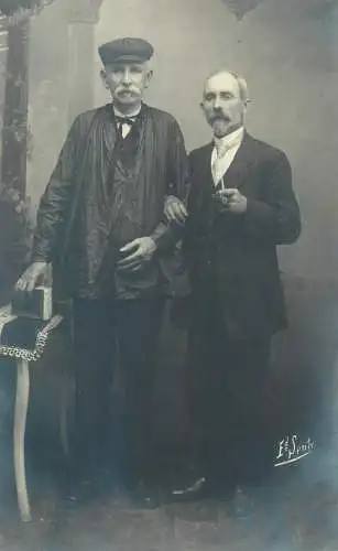 Social history Postcard elegant gentlemen real photo