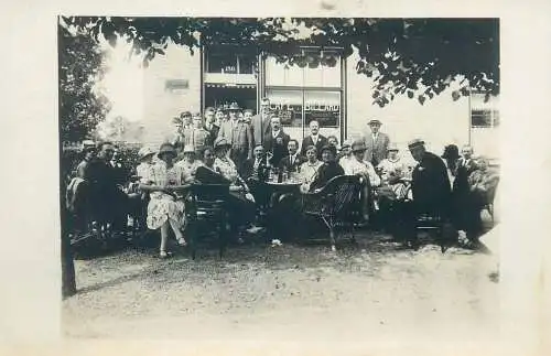 Social history Postcard Biliard restaurant cafe group real photo