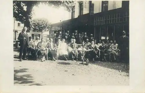 Social history Postcard group real photo
