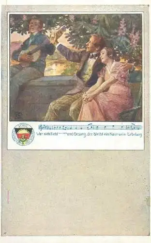 Post card gallantry romance elegance couples types and scenes