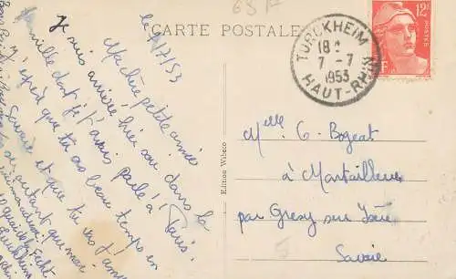 Postcard France Turckheim