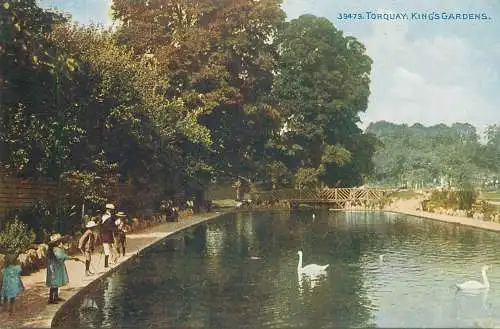 Postcard England Torquay King's Gardens