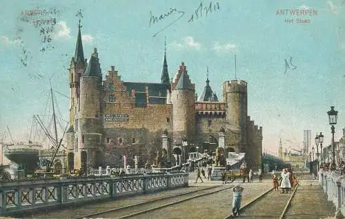 Postcard Belgium Antwerpen Het Steen