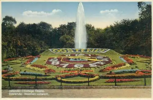 Postcard Belgium l'Horologe Fleurie