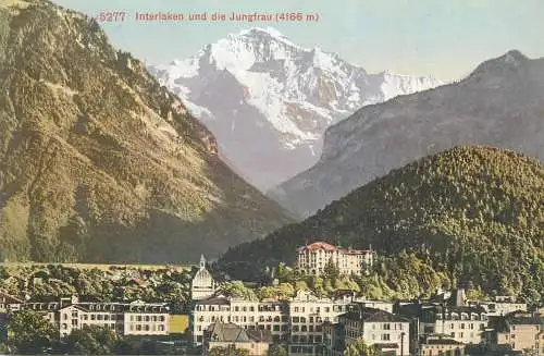 Postcard Switzerland Interlaken and die Jungfrau