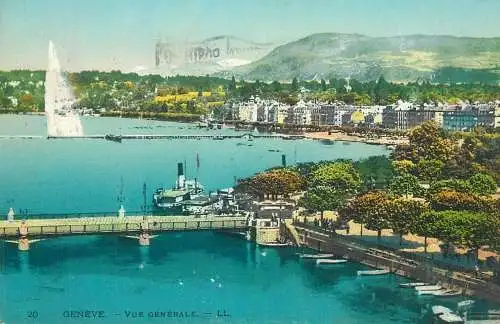 Postcard Switzerland Geneve vue generale