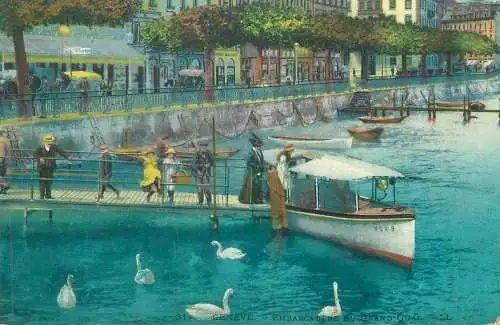 Postcard Switzerland Geneve Embarcadere du Grand Quai