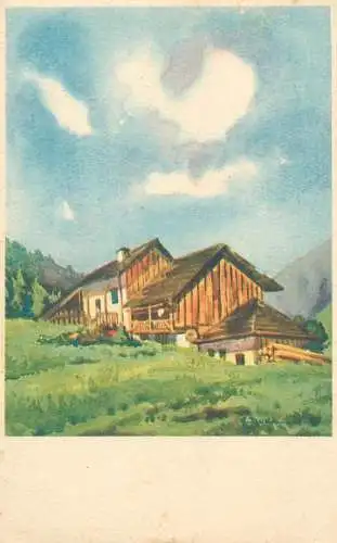 Postcard Italy chalet cottage