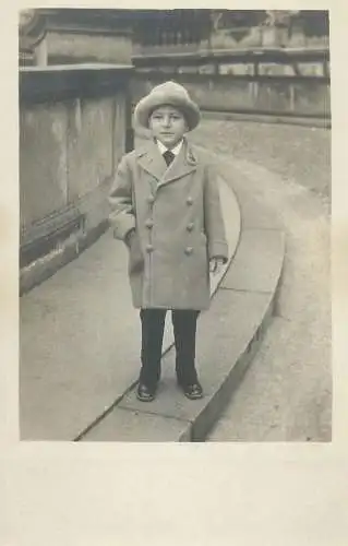 Children portraits & scene vintage photography elegant dressed boy with hat 1927