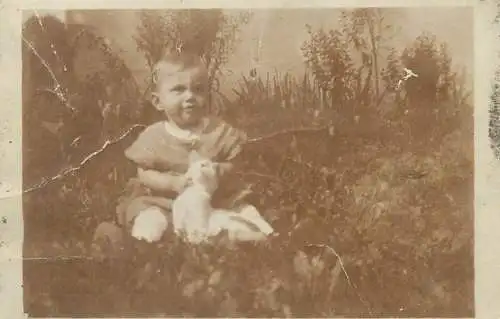 Photo ca. 6 x 9 cm social history baby bebe Olga 11 months Romania