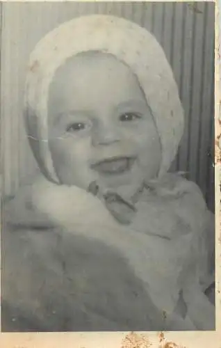 Photo ca. 6 x 9 cm social history baby bebe 1955