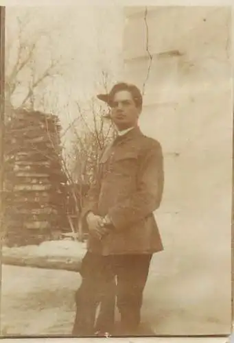 Photo ca. 6 x 9 cm social history man portrait elegant
