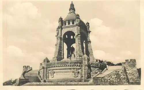 Postcard Germany Porta Westfalica kaiser Wilhelm denkmal