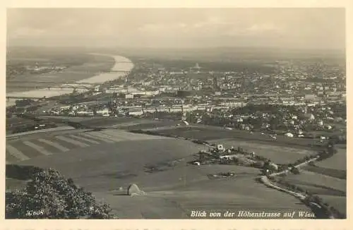 Postcard Austria blick von der Hohenstrasse auf Wien