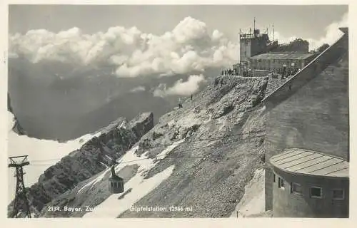 Postcard Germany Bayer Gipfelstation teleferique