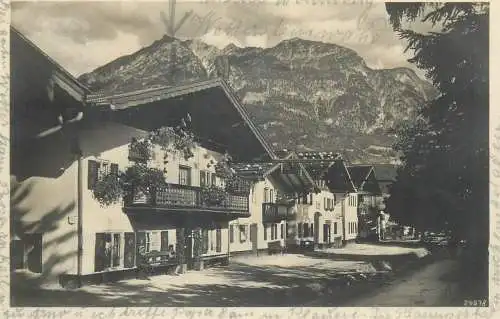 Postcard Germany Haus Gerum Garmisch Klammstr mountain pension