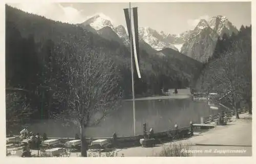 Postcard Germany Garmisch Curt Riezschel mountain lake
