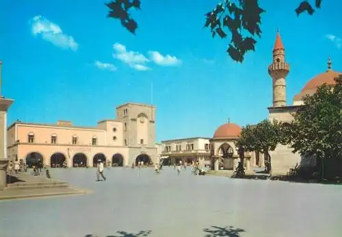 Postcard Greece Kos the central square of the town
