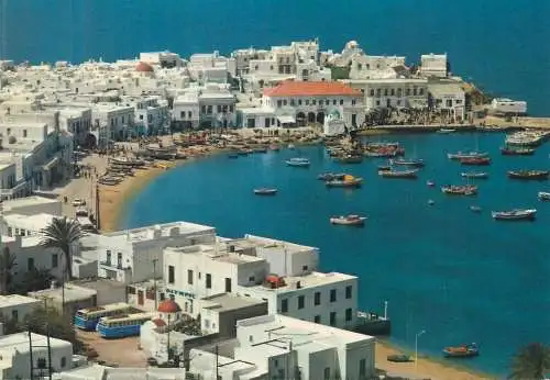 Postcard Greece Myconos panoramic view