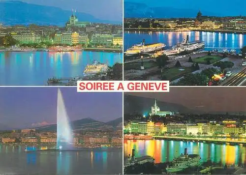 Postcard Switzerland Geneve multi view