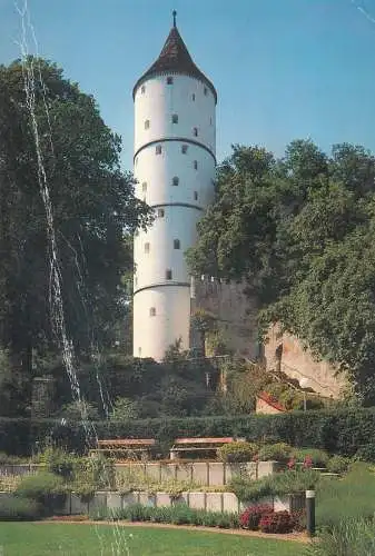 Postcard Germany Biberach an der Riss Weisser turm 1990
