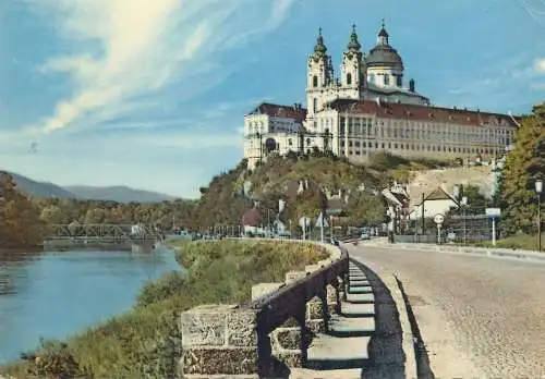 Postcard Austria Wachau Donau Benediktinerstift 1962