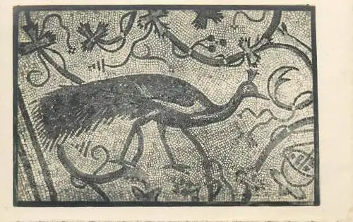 Italia Aquileia R. Museo pavone della basilica scavato alla Beligna