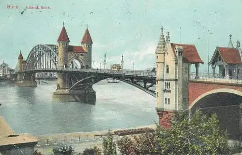 Postcard Germany Bonn Rheinbeucke